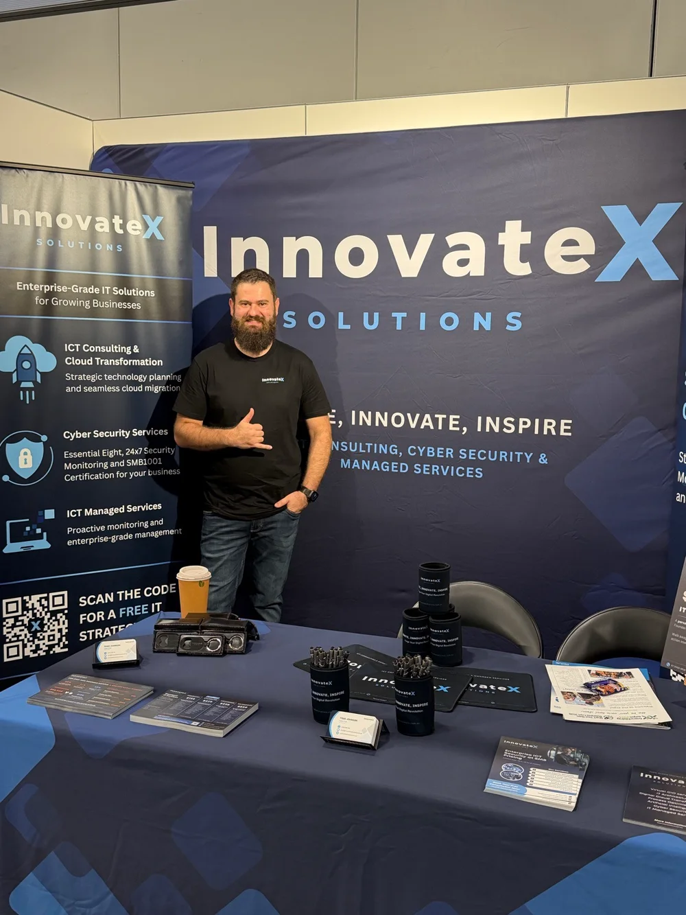 Todd at the InnovateX Solutions exhibition booth