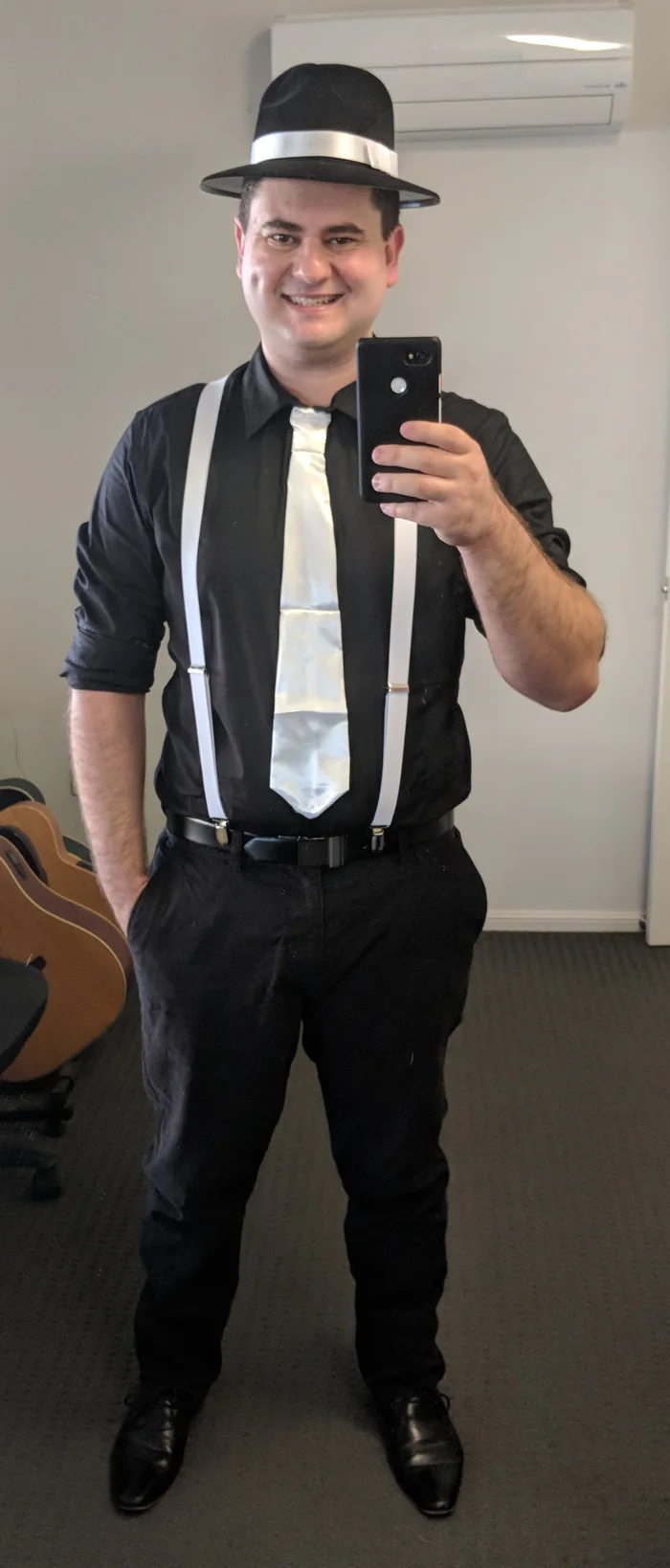 Todd taking a mirror photo before focusing on his health
