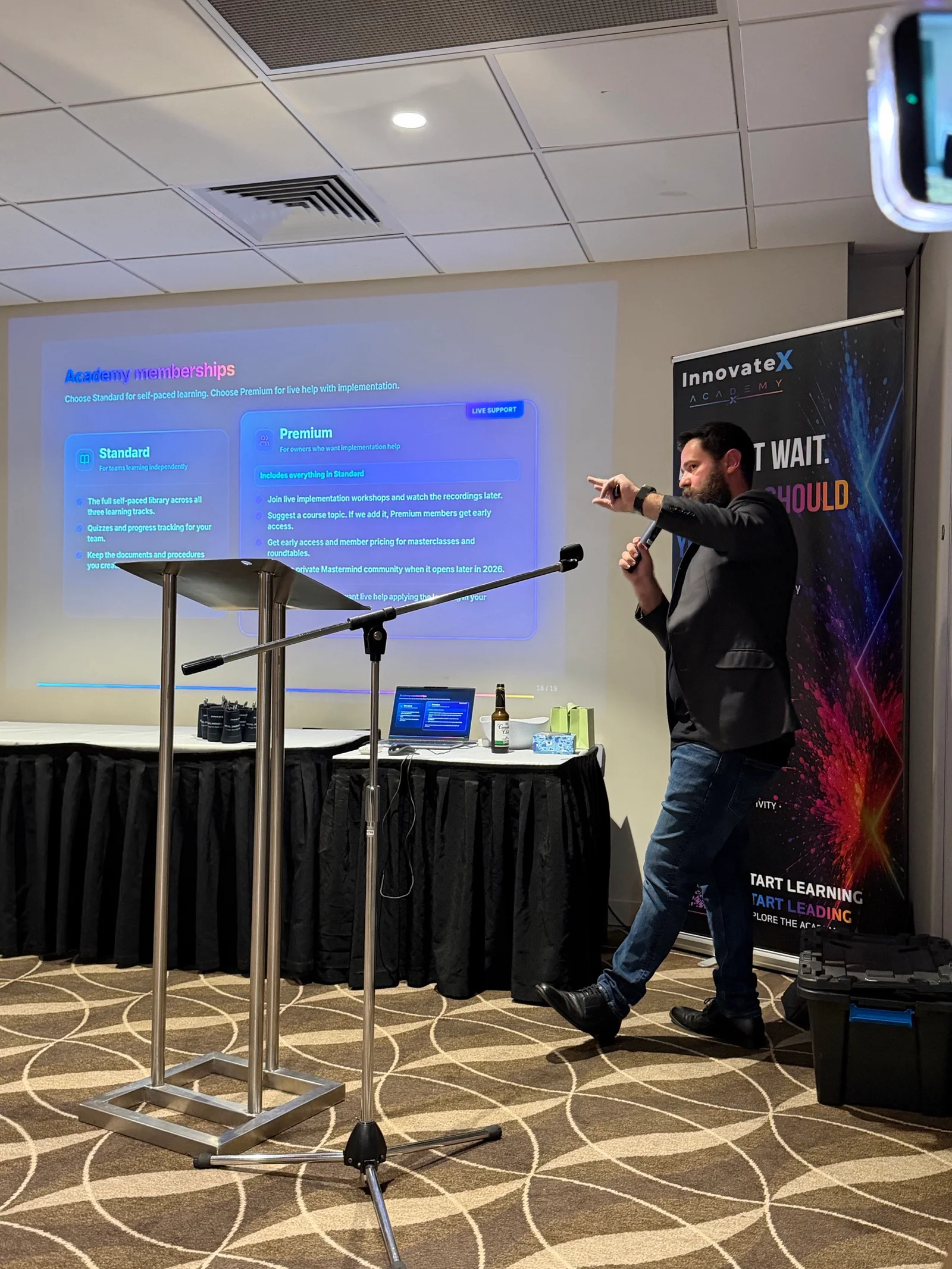 Todd speaking about AI to business owners in Brisbane